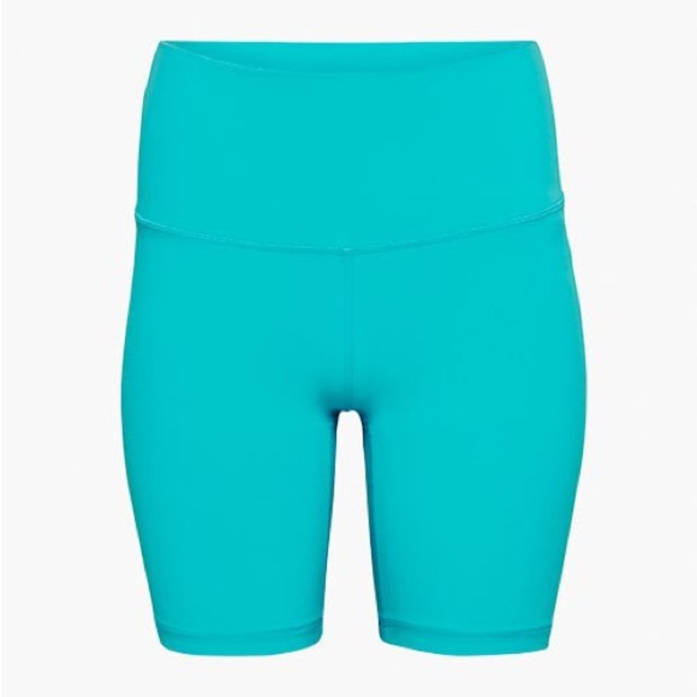 Women's Turquoise High-Waisted TNA Bike Shorts. SIZE MEDIUM. AQUA TEAL